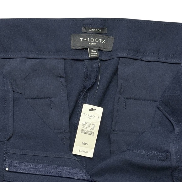 NEW Talbots Pants Womens 16W Windsor Wide Leg Stretch Trouser 32” Inseam Classic - Picture 10 of 12